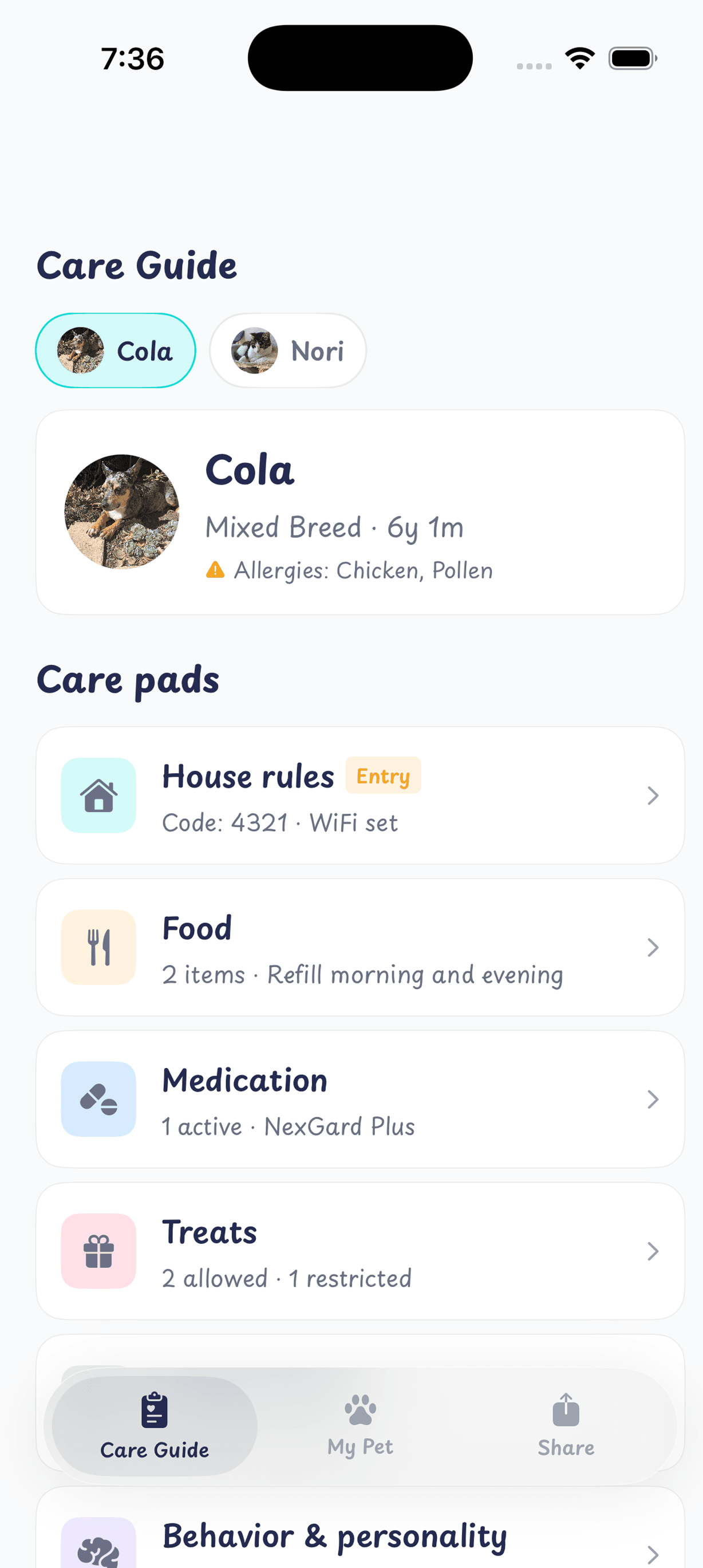 FurPass care guide home